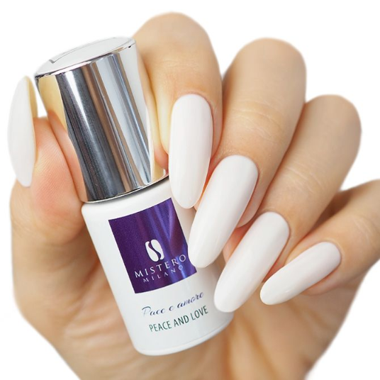MM biały lakier hybrydowy PEACE AND LOVE 6 ml 1232