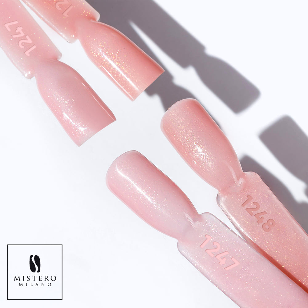 MM BAZA COVER LOVER Różowa Pink Sparkle do lakierów hybrydowych 12 ml 1247 - obrazek 2