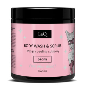 LaQ Peeling cukrowy myjący PIWONIA 220g