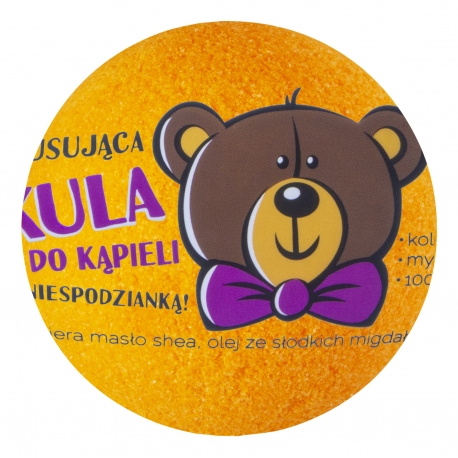 LaQ Musująca kula do kąpieli z niespodzianką - pomarańczowa 110 g