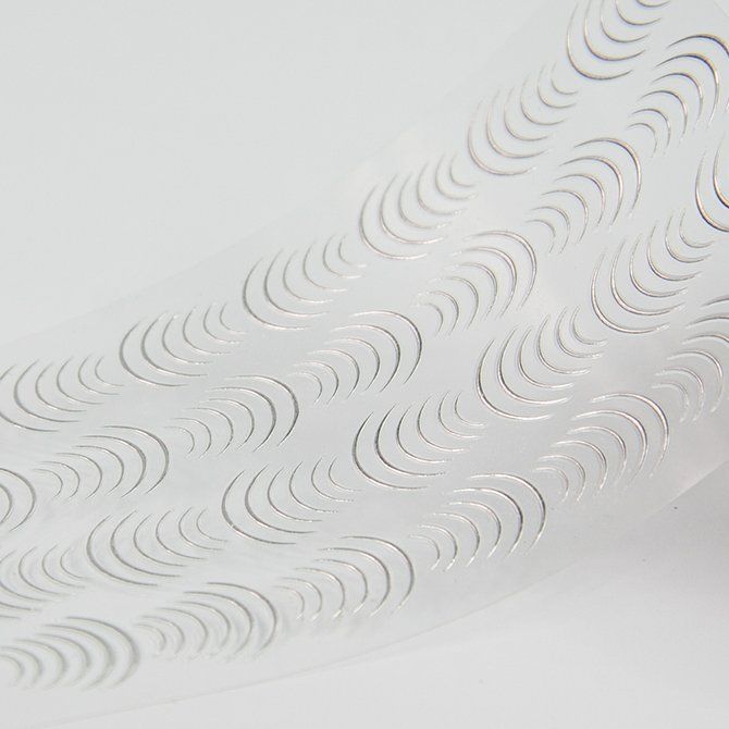 MISTERO MILANO Naklejki do paznokci Elastic Bow Silver 5121 - obrazek 2