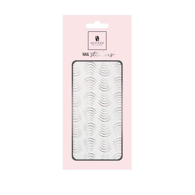 MISTERO MILANO Naklejki do paznokci Elastic Bow Silver 5121