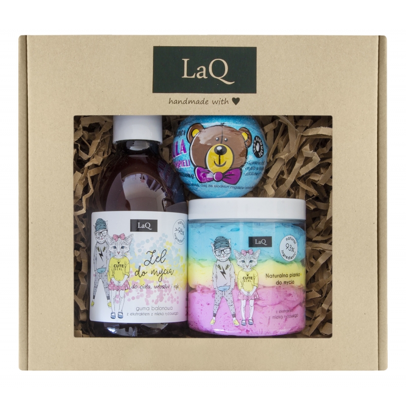 LaQ Zestaw Guma Balonowa: żel+pianka 3 kol+kula z niesp. nieb