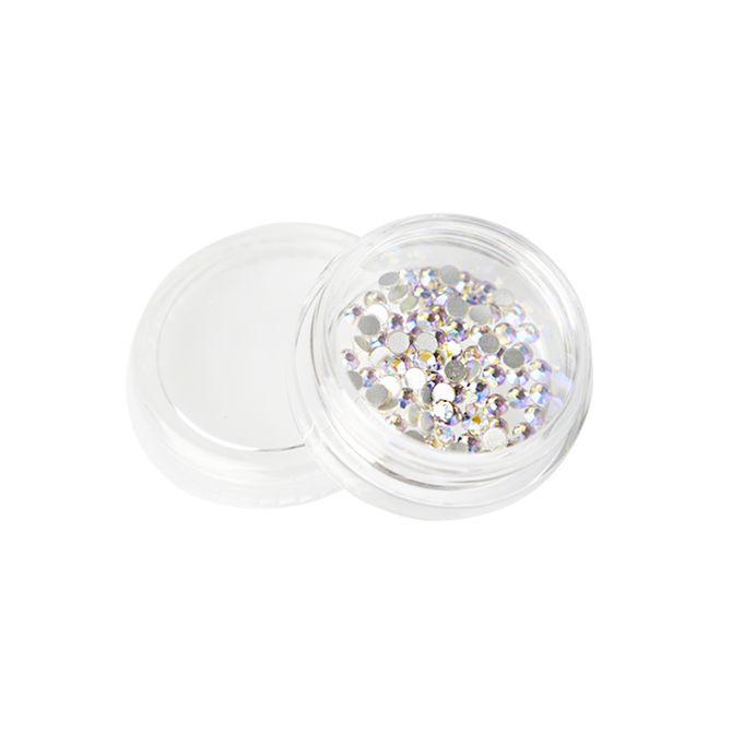 MM beżowo-niebieskie cyrkonie do paznokci SS3 lunar 5139/3 - obrazek 3