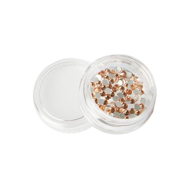 MM pudrowo-różowe cyrkonie do paznokci SS3 champagne 5145/3 - obrazek 3