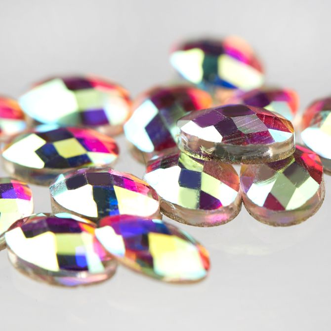 MM wielokolorowe cyrkonie do paznokci w kształcie owalu 6 x 4 mm 5184 - obrazek 3