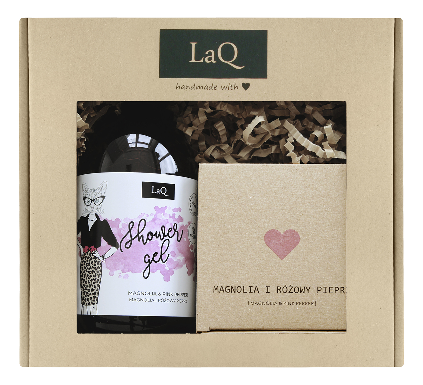 LaQ zestaw Kicia Magnolia: żel 500 ml + masło do ciała 200 ml