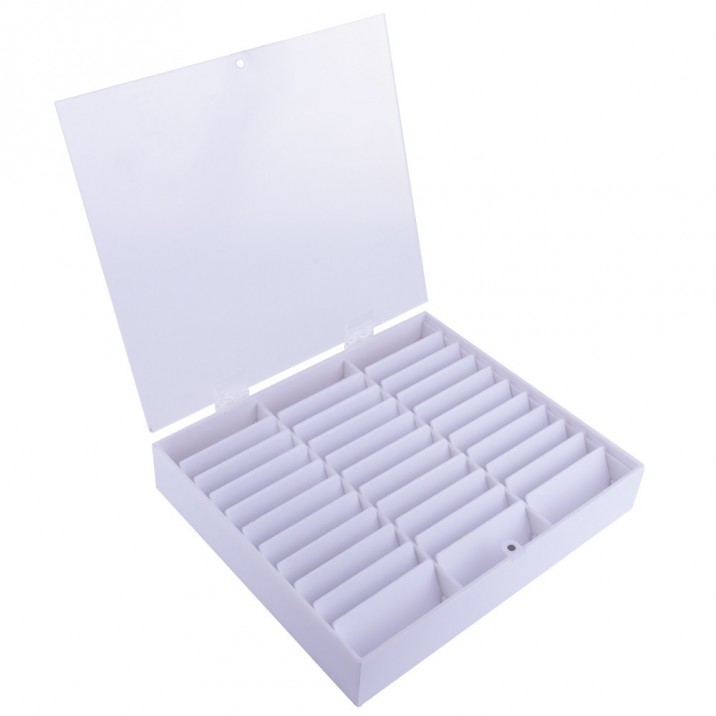 Pudełko ekspozytor kasetka organizer na tipsy duży 1szt biały