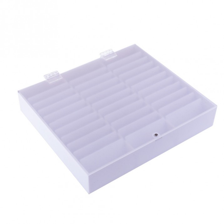 Pudełko ekspozytor kasetka organizer na tipsy duży 1szt biały - obrazek 3