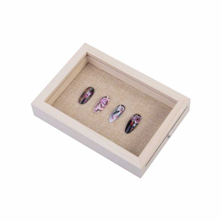 Ramka 3D ekspozytor wzornik drewniany na tipsy 12x17cm