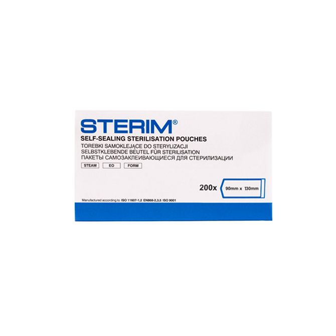 STERIM Torebki do sterylizacji, papierowo-foliowe, 90mm x 135mm