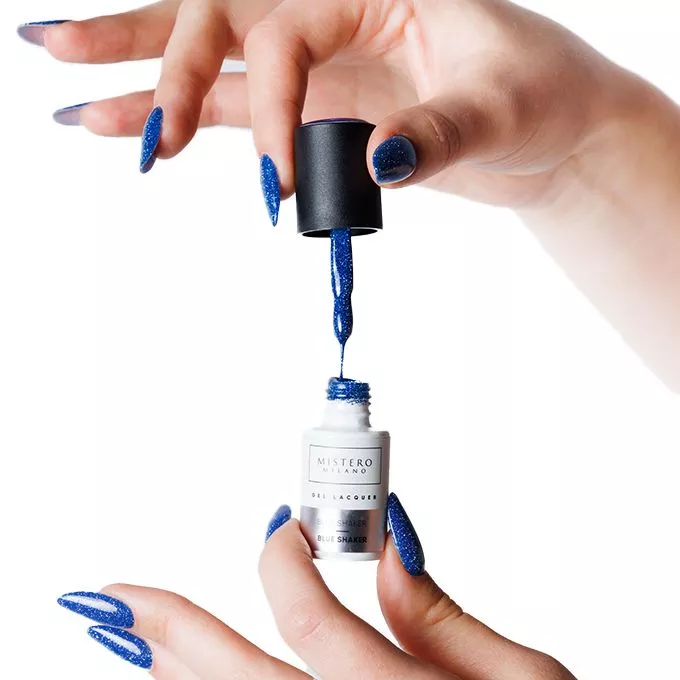 Mistero Milano Lakier hybrydowy Niebieski Shaker 1395 flash - obrazek 3