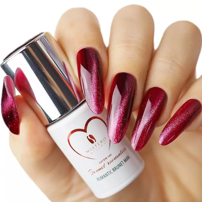 Mistero Milano Lakier hybrydowy Romantyczny Brunet Cat Eye 1275 - obrazek 2