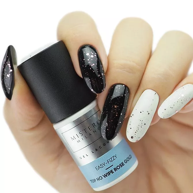 Top hybrydowy EASY-FIZZY z drobiną Rose Gold 12ml  1413 - obrazek 2