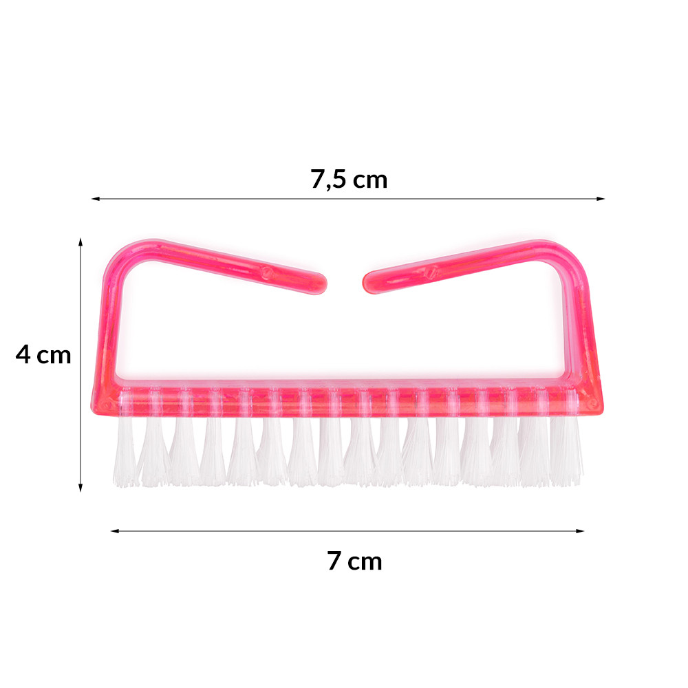Szczoteczka do manicure i pyłu średnia różowa - obrazek 3