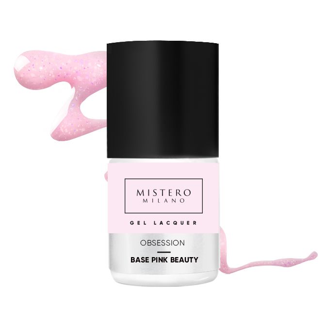 Mistero Milano Baza coverowa z drobiną OBSESSION PINK BEAUTY 12ml 1458