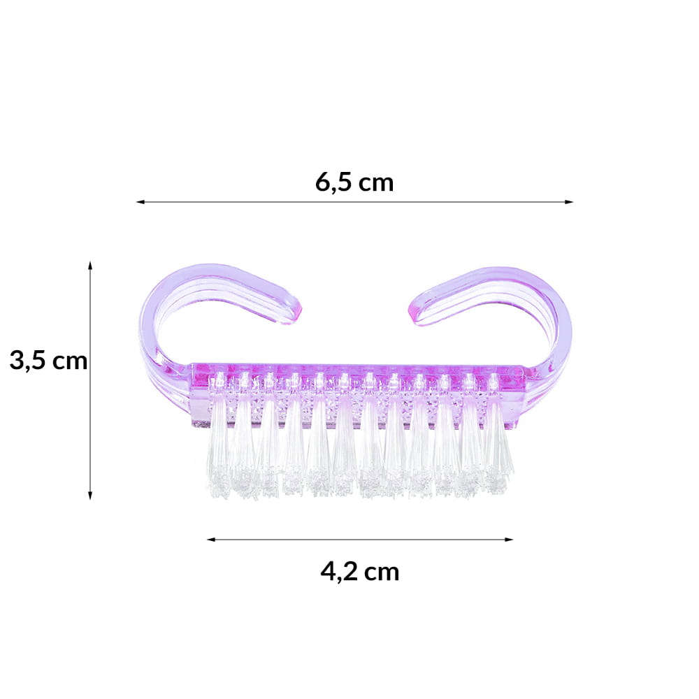Szczoteczka do manicure i pyłu mała fioletowa - obrazek 2