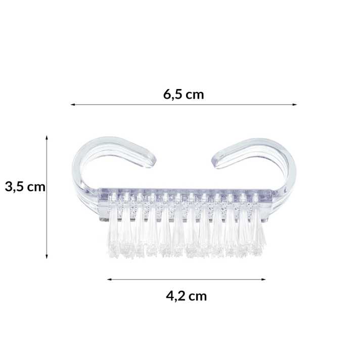 Szczoteczka do manicure i pyłu mała clear - obrazek 3