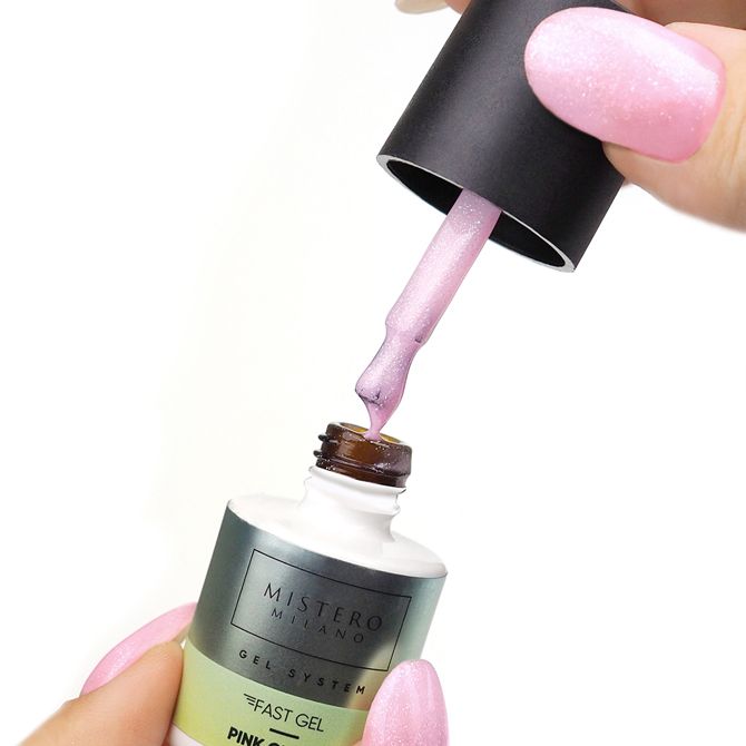 Mistero Milano Żel w pędzelku Fast Gel Pink Charm 2083 - obrazek 3