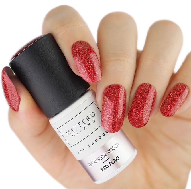 Mistero Milano Lakier hybrydowy Czerwona Flaga 7ml 1481 - obrazek 4
