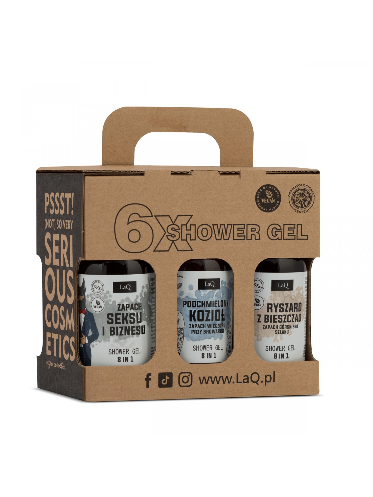 LaQ Zestaw: 6 x żel pod prysznic 100 ml MEN SET - obrazek 3