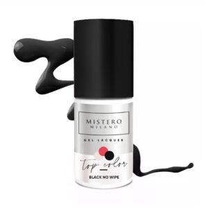 MM Lakier hybrydowy Color TOP NO WIPE czarny top bez przemywania 7 ml 1507