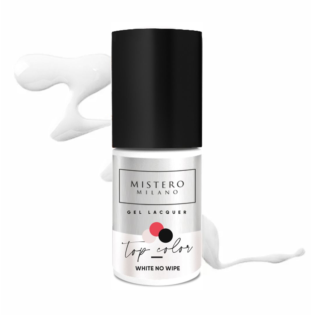 MM Lakier hybrydowy Color TOP NO WIPE biały top bez przemywania 1509