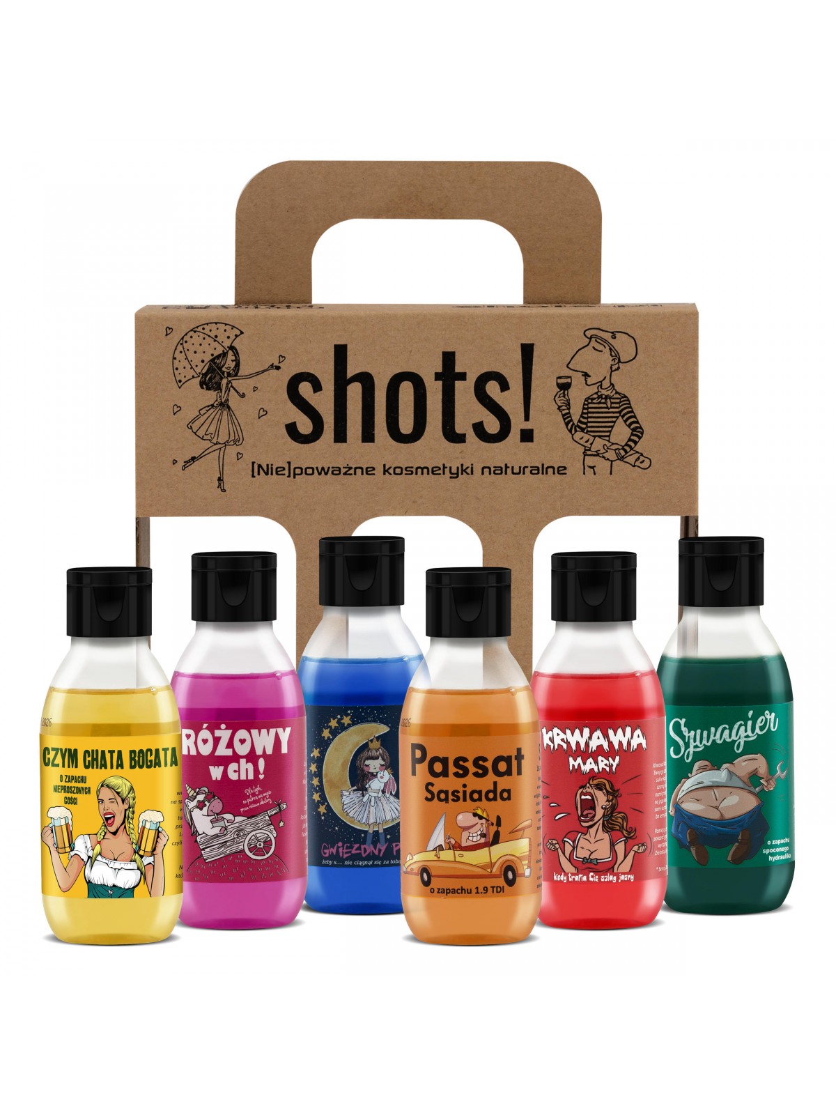 LaQ Shots! żel pod prysznic 6 x 100 ml CZYŚCIOPAK SZCZĘŚCIOPAK