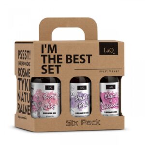 LaQ Zestaw: 6 x żel pod prysznic 100 ml SZEŚCIOPAK damski Piwonia, Magnolia i Niezapominajka