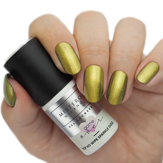 MM Top hybrydowy perłowy GAME OVER! Sparkle Gold 1525 - obrazek 4