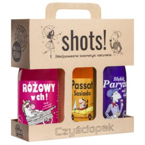 LaQ Shots! CZYŚCIOPAK UNISEX 3 x żel pod prysznic 500 ml
