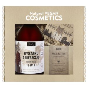 LaQ Zestaw: Żel pod prysznic + masło do twarzy + mydło kostka RYSZARD Z BIESZCZAD