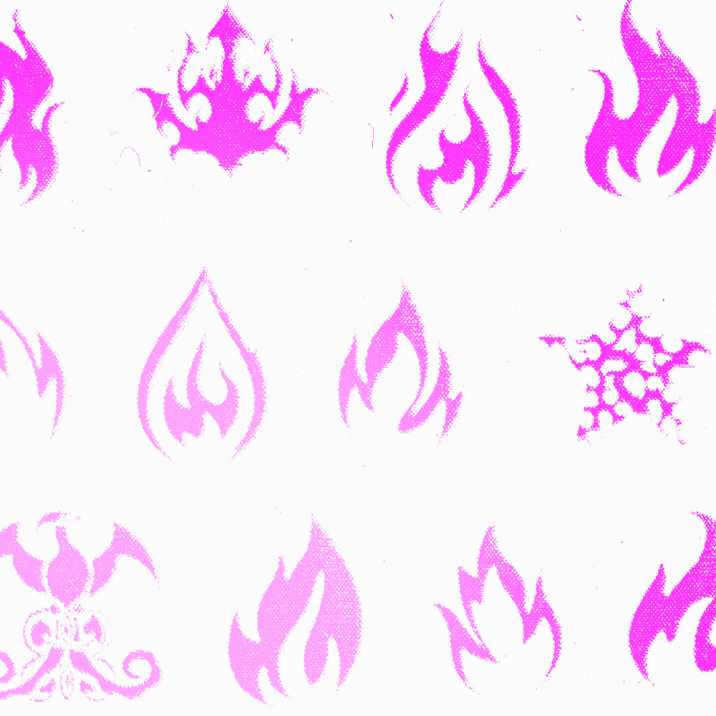 Folia transferowa Luminous Flames 100 cm świecąca w UV Nr 6 - obrazek 2