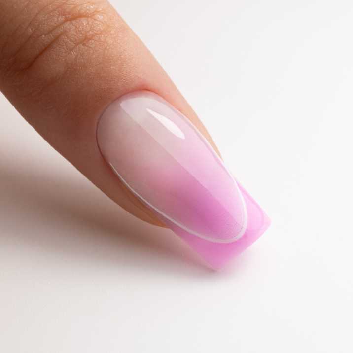 Gradientowe naklejki na paznokcie samoprzylepne french ombre linia uśmiechu białe - obrazek 3