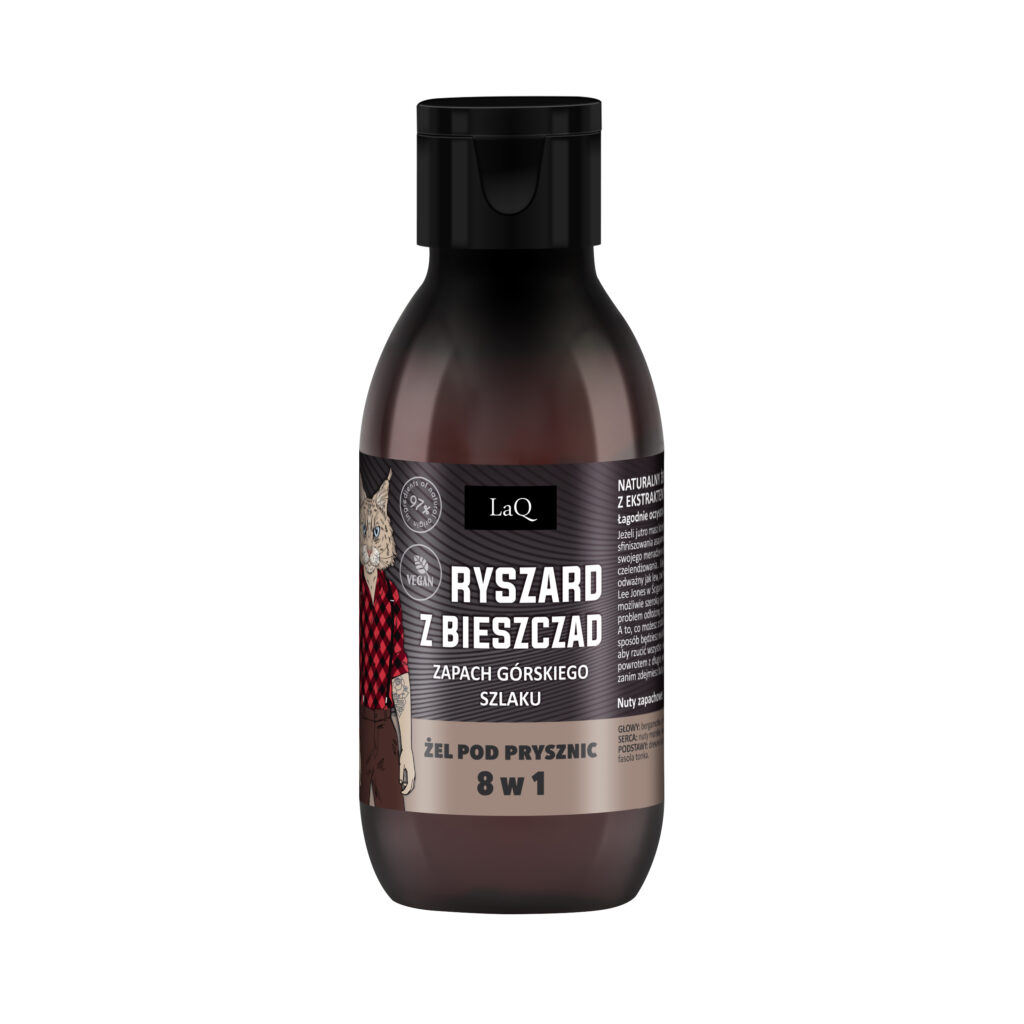 LaQ Żel pod prysznic 8 w 1 RYSZARD czarny 100ml