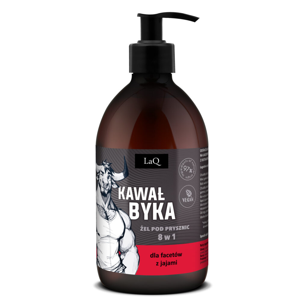 LaQ Żel pod prysznic 8 w 1 KAWAŁ BYKA 500ml czarny