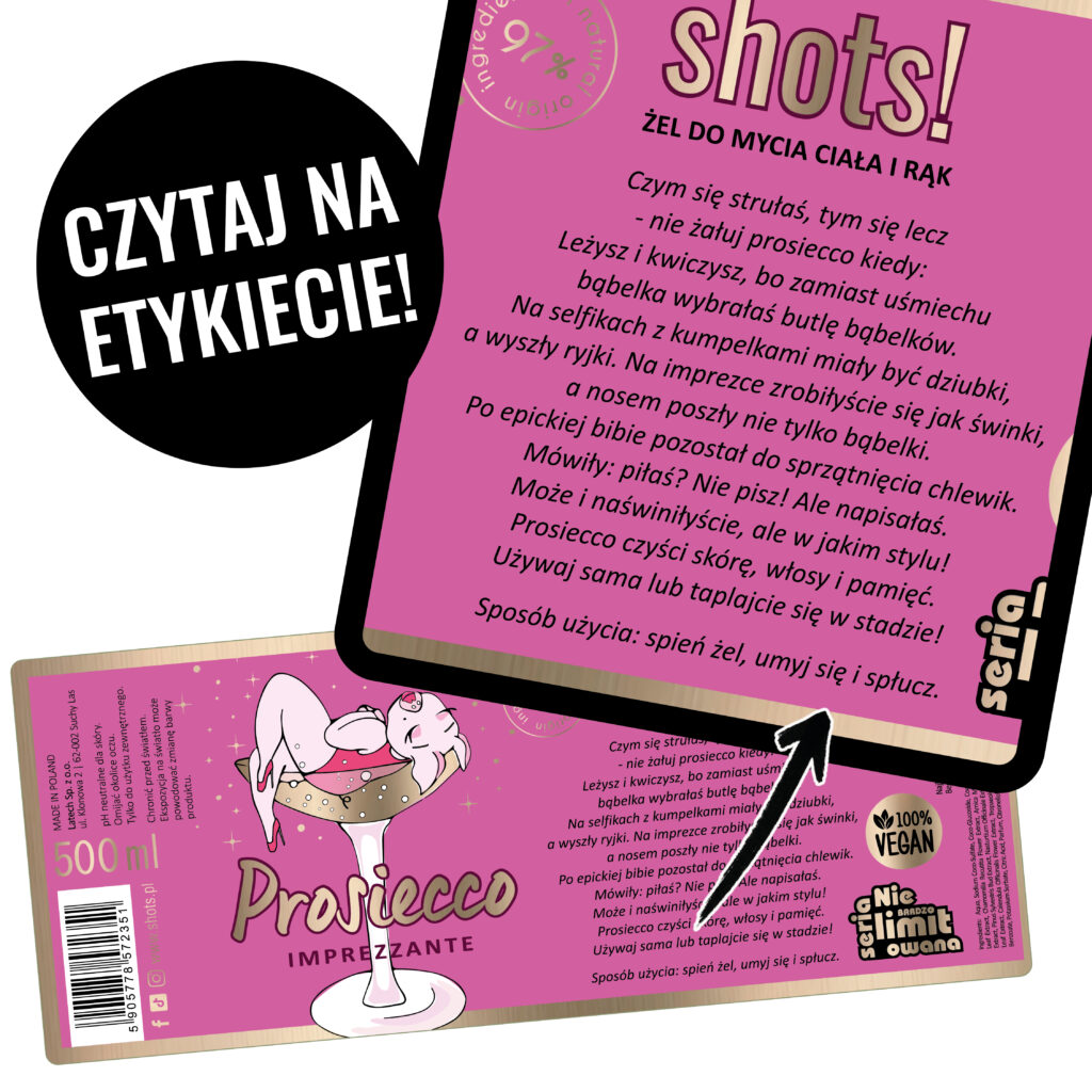 LaQ Shots! Żel pod prysznic PROSIECCO - obrazek 2