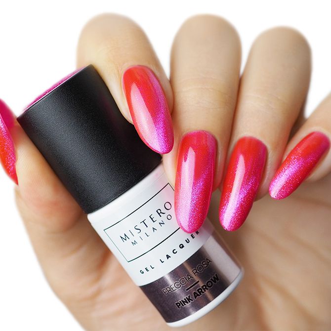 Mister Milano Lakier hybrydowy Różowa strzała CAT EYE 1298 - obrazek 3