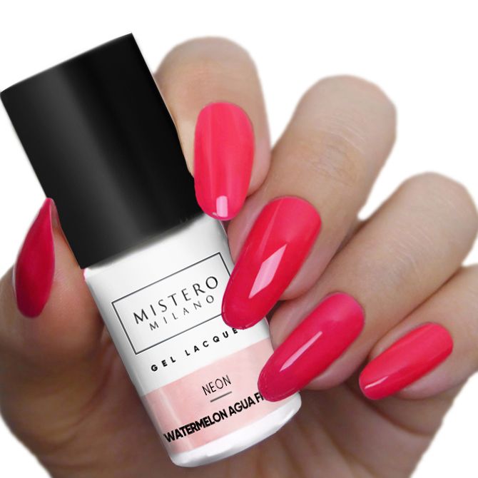 Mistero Milano Lakier hybrydowy 9923 NEON WATERMELON - obrazek 2