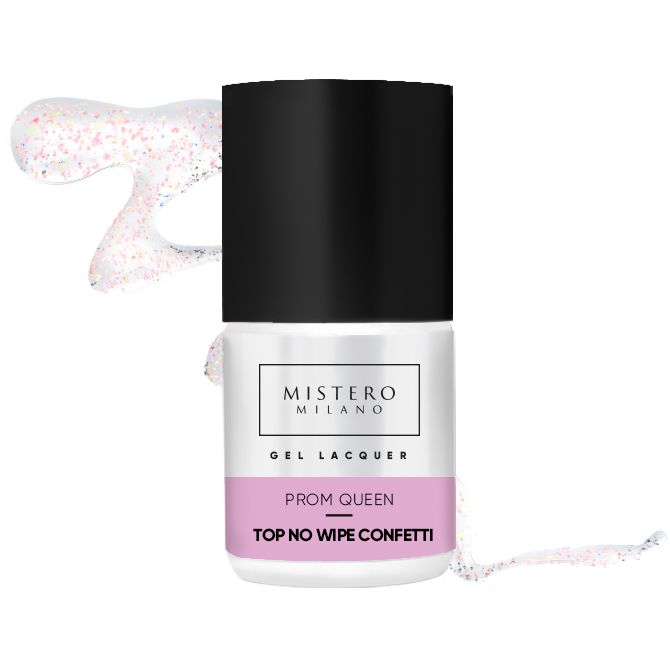 Mistero Milano Top hybrydowy z drobiną PROM QUEEN TOP NO WIPE CONFETTI 12ml